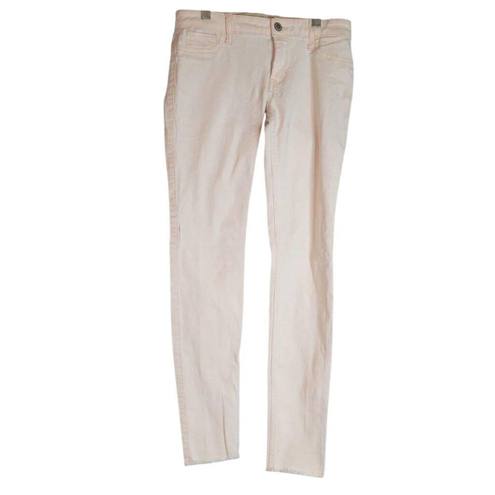 Hollister Womens Super Skinny Jeans‎ W25 Light Pink Frayed Hem